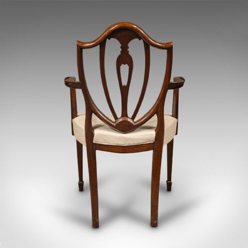 fig 3. Long Set of 14 Antique Dining Chairs, English, Chippendale Revival, Victorian