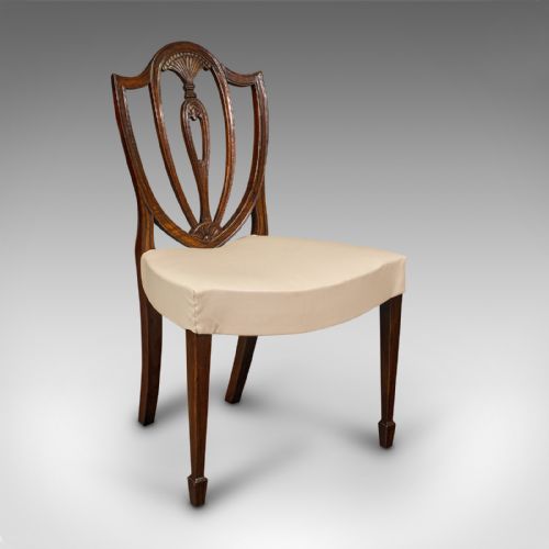 fig 4. Long Set of 14 Antique Dining Chairs, English, Chippendale Revival, Victorian