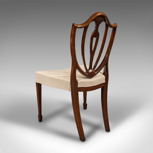 fig 5. Long Set of 14 Antique Dining Chairs, English, Chippendale Revival, Victorian
