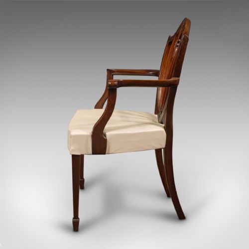 fig 6. Long Set of 14 Antique Dining Chairs, English, Chippendale Revival, Victorian