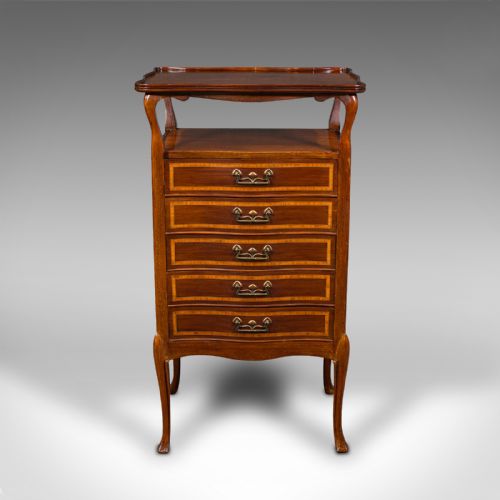 ANTIQUE MUSIC CABINET ENGLISH DOCUMENT SPECIMEN DRAWERS EDWARDIAN C1910 - ADDITIONAL PHOTO 1