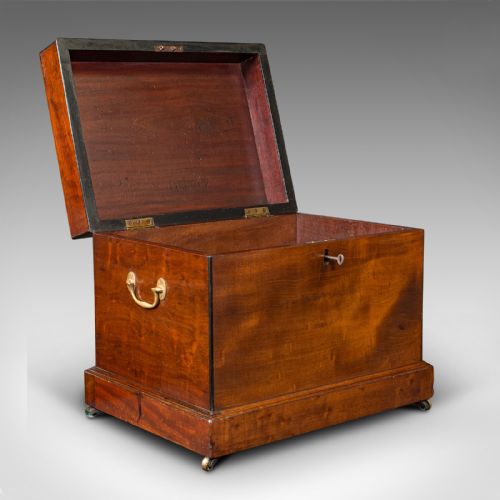 fig 1. Antique Silver Storage Case, English, Secure, Keepsake Box, Georgian, C.1800
