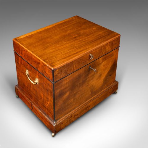 fig 4. Antique Silver Storage Case, English, Secure, Keepsake Box, Georgian, C.1800