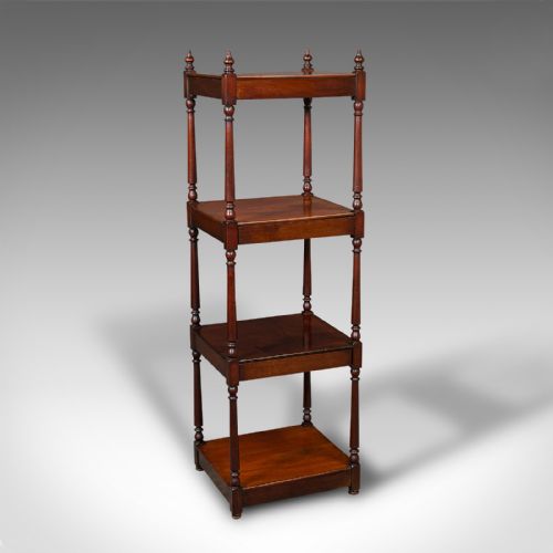 Antique Display Whatnot, English, 4 Tier, Ornament Stand, Regency, Circa 1820