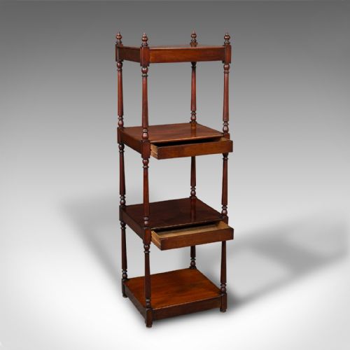 fig 1. Antique Display Whatnot, English, 4 Tier, Ornament Stand, Regency, Circa 1820