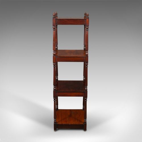fig 3. Antique Display Whatnot, English, 4 Tier, Ornament Stand, Regency, Circa 1820