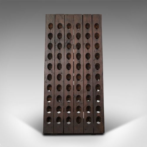 fig 1. Antique Chateau Champagne Riddler, French, Oak, 120 Bottle, Wine Rack, Victorian