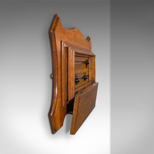 fig 2. Antique Billiards Scoreboard, English, Oak, 2 Player, Decorative Snooker Marker