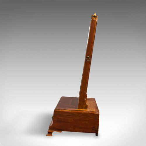 fig 3. Antique Bureau Mirror, English, Walnut, Georgian, C.1800