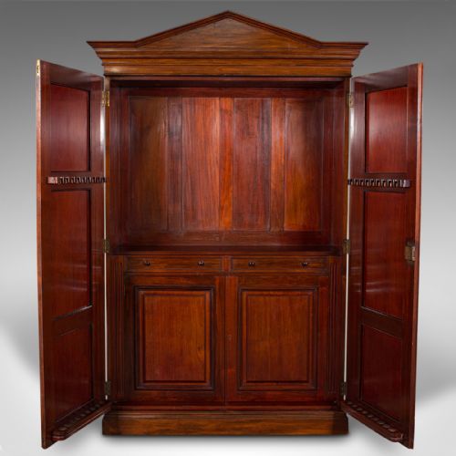 fig 5. Large Antique Billiards Cue Cupboard, English, Pool, Snooker, Drinks Cabinet