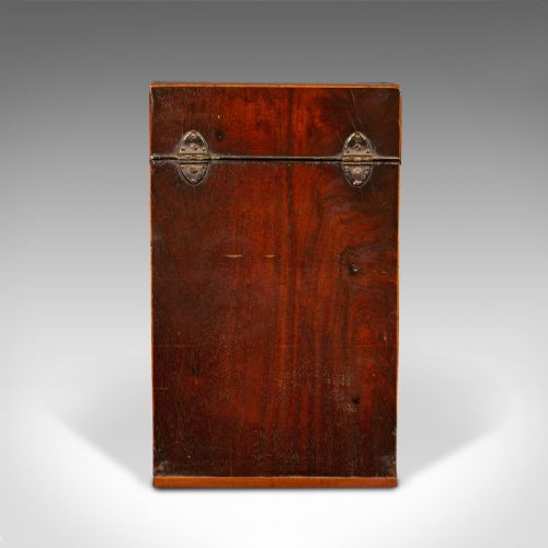 ANTIQUE KNIFE BOX ENGLISH WALNUT CUTLERY CANTEEN FITTED INTERIOR GEORGIAN - ADDITIONAL PHOTO 5