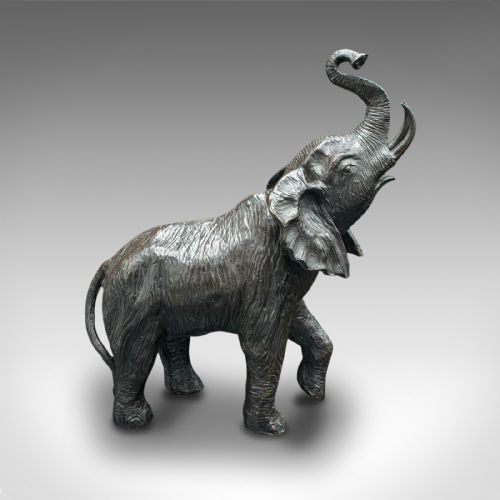 fig 2. Antique Elephant Statue, English, Bronze, Wildlife Figure, Victorian, Circa 1900