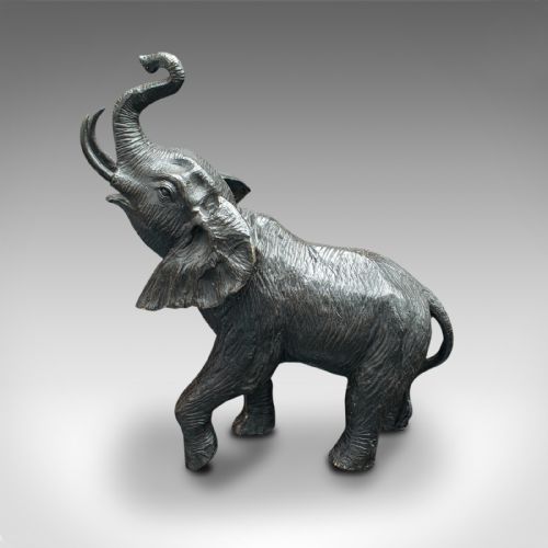 fig 3. Antique Elephant Statue, English, Bronze, Wildlife Figure, Victorian, Circa 1900