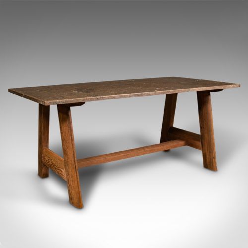 LARGE ANTIQUE ARTIST'S BENCH ENGLISH PATINA EDWARDIAN