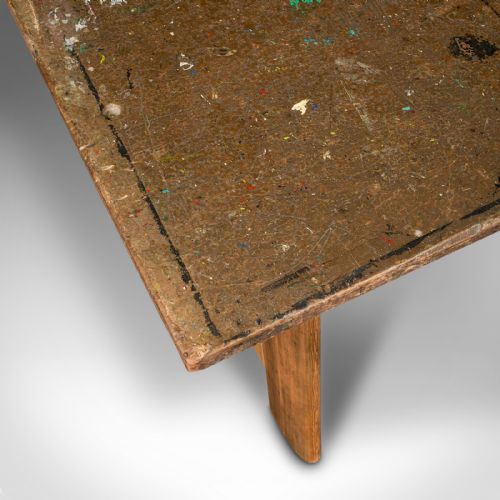 LARGE ANTIQUE ARTIST'S BENCH ENGLISH PATINA EDWARDIAN - ADDITIONAL PHOTO 5