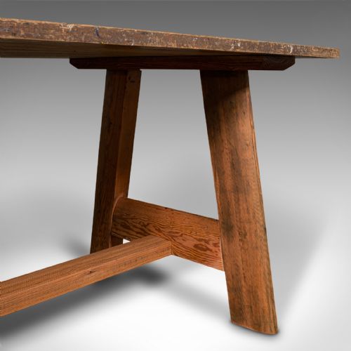 LARGE ANTIQUE ARTIST'S BENCH ENGLISH PATINA EDWARDIAN - ADDITIONAL PHOTO 8