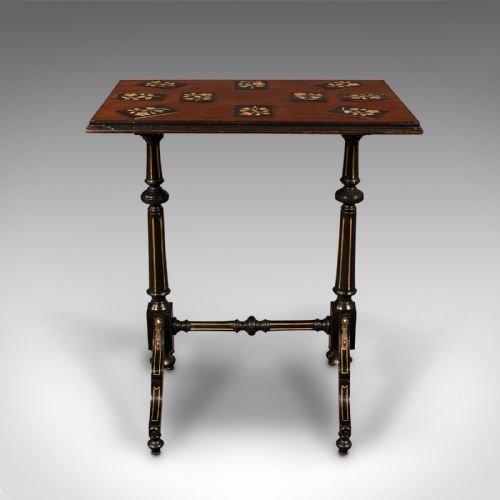 ANTIQUE SPECIMEN TABLE ENGLISH INLAID OCCASIONAL AESTHETIC PERIOD VICTORIAN - ADDITIONAL PHOTO 1