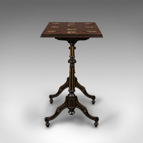 ANTIQUE SPECIMEN TABLE ENGLISH INLAID OCCASIONAL AESTHETIC PERIOD VICTORIAN - ADDITIONAL PHOTO 2