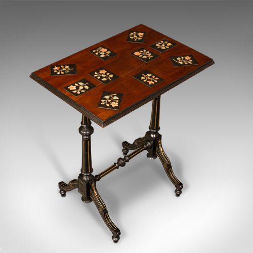 ANTIQUE SPECIMEN TABLE ENGLISH INLAID OCCASIONAL AESTHETIC PERIOD VICTORIAN - ADDITIONAL PHOTO 5