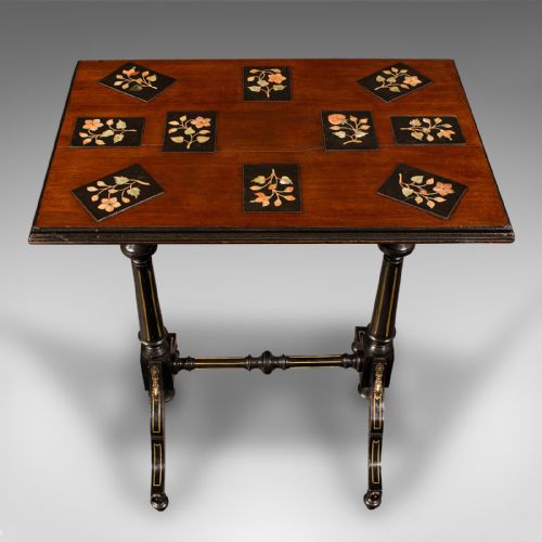 ANTIQUE SPECIMEN TABLE ENGLISH INLAID OCCASIONAL AESTHETIC PERIOD VICTORIAN - ADDITIONAL PHOTO 6