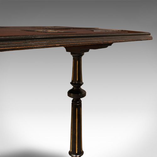 ANTIQUE SPECIMEN TABLE ENGLISH INLAID OCCASIONAL AESTHETIC PERIOD VICTORIAN - ADDITIONAL PHOTO 9