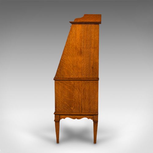 ANTIQUE METAMORPHIC DRINK CABINET ENGLISH OAK BUREAU FORM COCKTAIL VICTORIAN - ADDITIONAL PHOTO 5