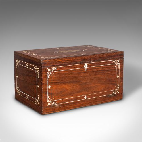 ANTIQUE CAMPAIGN CORRESPONDENCE BOX ANGLO INDIAN COLONIAL WRITING VICTORIAN - ADDITIONAL PHOTO 1
