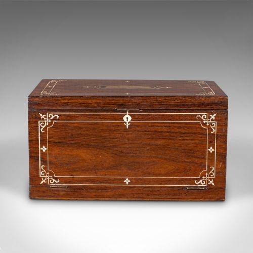 ANTIQUE CAMPAIGN CORRESPONDENCE BOX ANGLO INDIAN COLONIAL WRITING VICTORIAN - ADDITIONAL PHOTO 3
