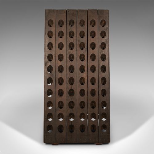 fig 3. Antique Chateau Wine Riddler, French, Oak, 120 Bottle, Champagne Rack, Victorian