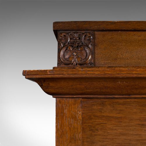 ANTIQUE BILLIARD SCOREBOARD CABINET ENGLISH OAK DECORATIVE POOL EDWARDIAN - ADDITIONAL PHOTO 7