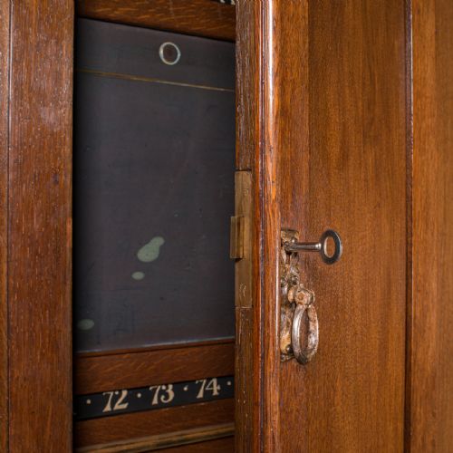 ANTIQUE BILLIARD SCOREBOARD CABINET ENGLISH OAK DECORATIVE POOL EDWARDIAN - ADDITIONAL PHOTO 10