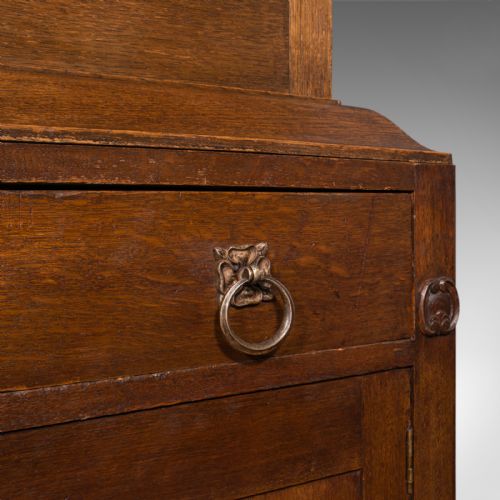 ANTIQUE BILLIARD SCOREBOARD CABINET ENGLISH OAK DECORATIVE POOL EDWARDIAN - ADDITIONAL PHOTO 11
