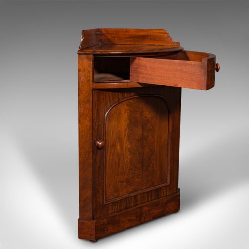 fig 1. Antique Corner Dressing Cupboard, English, Gentleman's Night Stand, Victorian