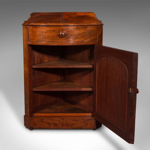 fig 3. Antique Corner Dressing Cupboard, English, Gentleman's Night Stand, Victorian