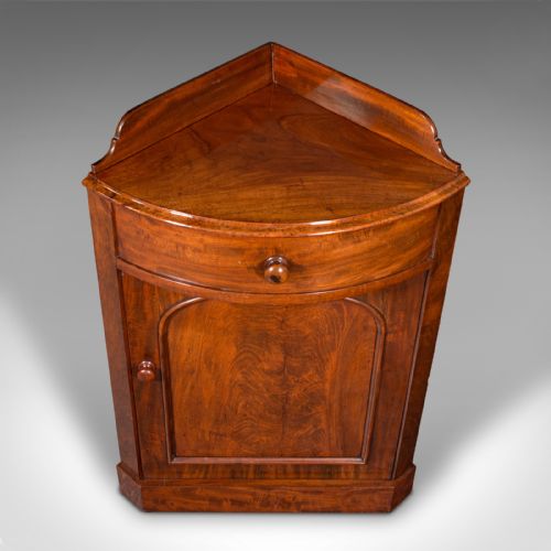 fig 4. Antique Corner Dressing Cupboard, English, Gentleman's Night Stand, Victorian