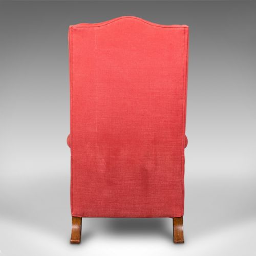 fig 3. Antique Wing-Back Chair, English, Armchair, Oak, Fireside Seat, Victorian, 1900