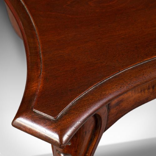 fig 5. Antique Serpentine Console Table, English, Reception, Side, Victorian, C.1840