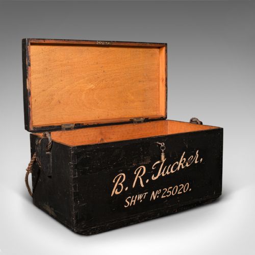 Antique Shipwright's Trunk, Pine, Craftsman, Tool Chest, Victorian, Circa 1900