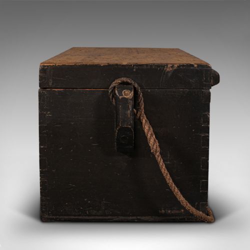 fig 3. Antique Shipwright's Trunk, Pine, Craftsman, Tool Chest, Victorian, Circa 1900