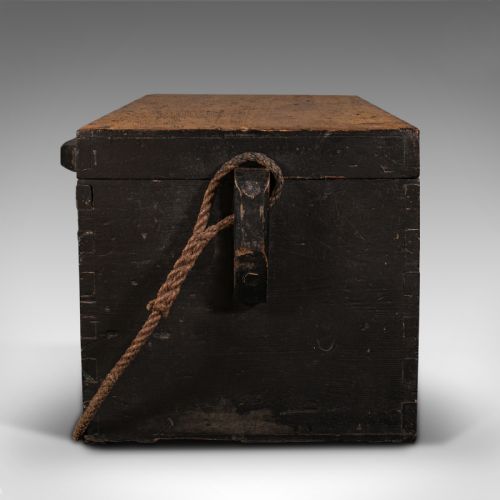 fig 4. Antique Shipwright's Trunk, Pine, Craftsman, Tool Chest, Victorian, Circa 1900