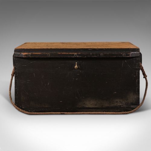 fig 5. Antique Shipwright's Trunk, Pine, Craftsman, Tool Chest, Victorian, Circa 1900