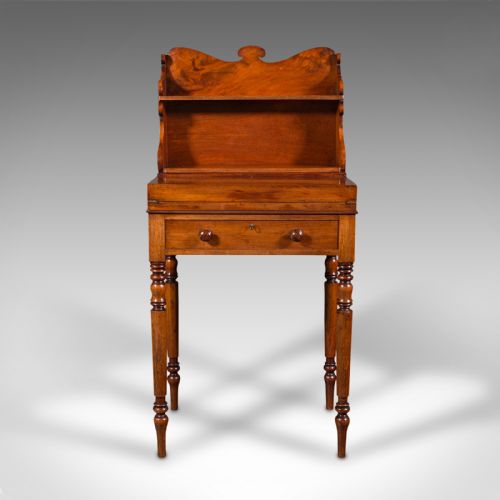 fig 2. Antique Writing Desk, French, Flame, Cedar, Bonheur Du Jour, Victorian, C.1860