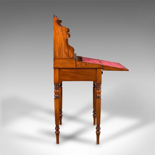 fig 5. Antique Writing Desk, French, Flame, Cedar, Bonheur Du Jour, Victorian, C.1860