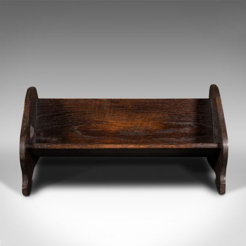 fig 1. Small Antique Novel Rest, English, Oak, Book Trough, Stand, Edwardian, C.1910