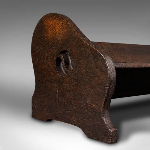 fig 2. Small Antique Novel Rest, English, Oak, Book Trough, Stand, Edwardian, C.1910