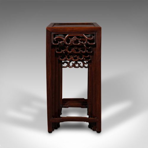 fig 3. Antique Quartetto Nesting Tables, Chinese, Occasional, Victorian, Circa 1900