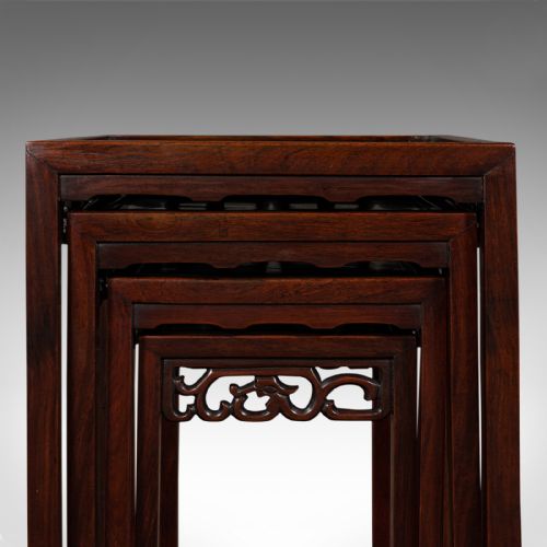 fig 5. Antique Quartetto Nesting Tables, Chinese, Occasional, Victorian, Circa 1900
