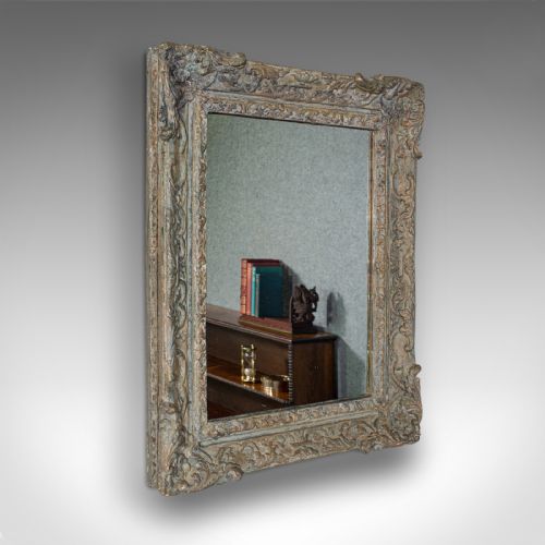 Antique Decorative Mirror, English Gilt Gesso, Glass, Wall, Art Frame, Victorian