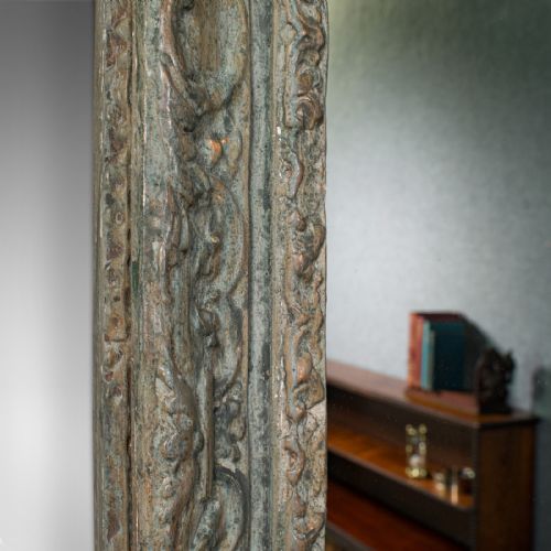 fig 2. Antique Decorative Mirror, English Gilt Gesso, Glass, Wall, Art Frame, Victorian