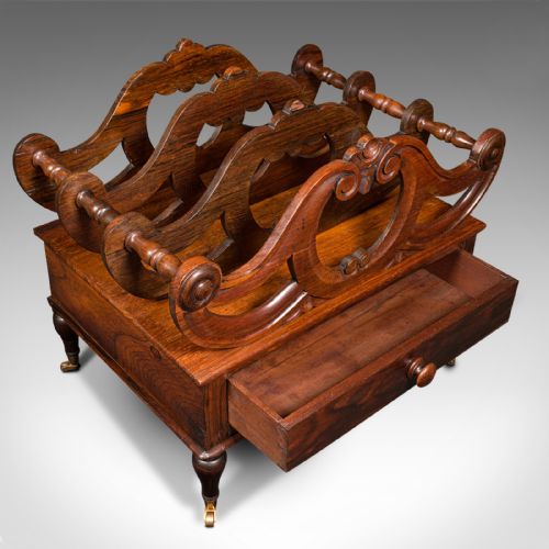 ANTIQUE CANTERBURY STAND ENGLISH MAGAZINE NEWSPAPER RACK REGENCY CIRCA 1820 - ADDITIONAL PHOTO 6